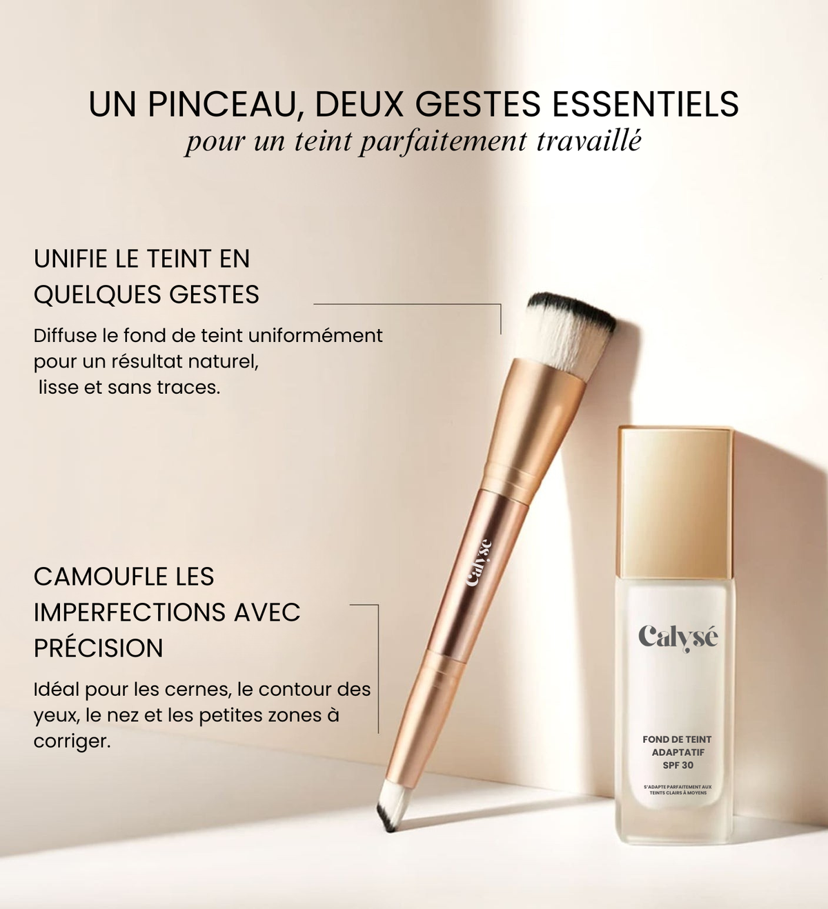 Pinceau 2-en-1 Teint & Correction